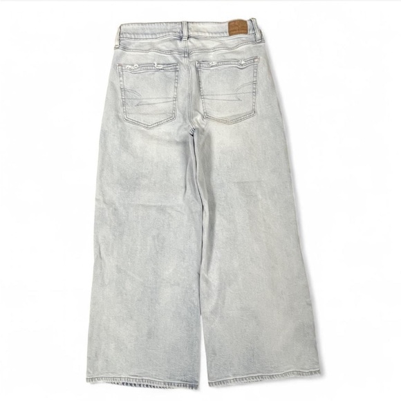 American Eagle Super High-Rise Baggy Wide Leg Ankle Jeans - 4 SHORT - Picture 7 of 7